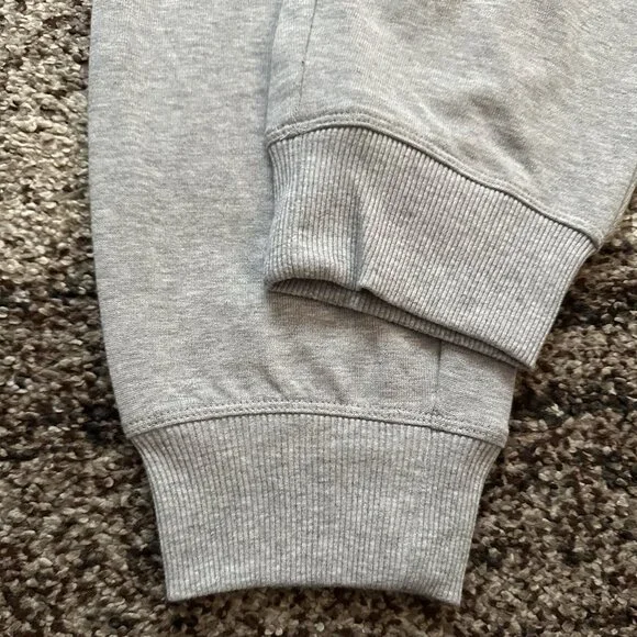 DKNY SPORT (L) Heather Gray Iridescent Silver Logo Sweatpants Joggers Pants - Picture 3 of 8